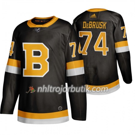 Män Ishockey Boston Bruins tröja Jake DeBrusk 74 Adidas 2019-20 Svart Authentic